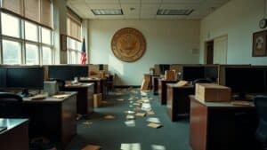 education layoffs amid closure