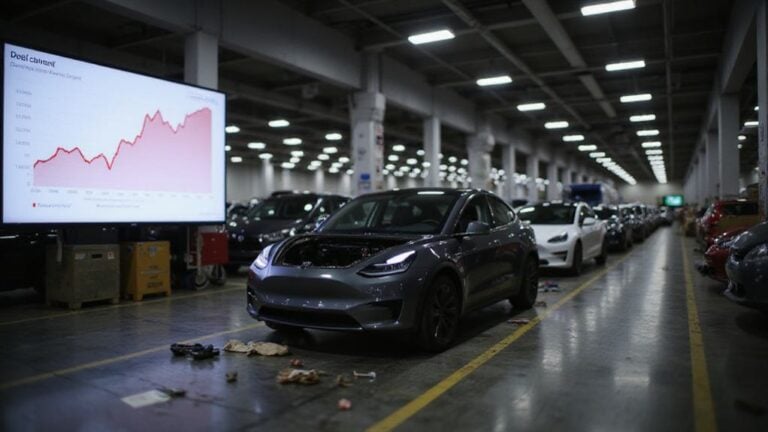 tesla profits decline sharply